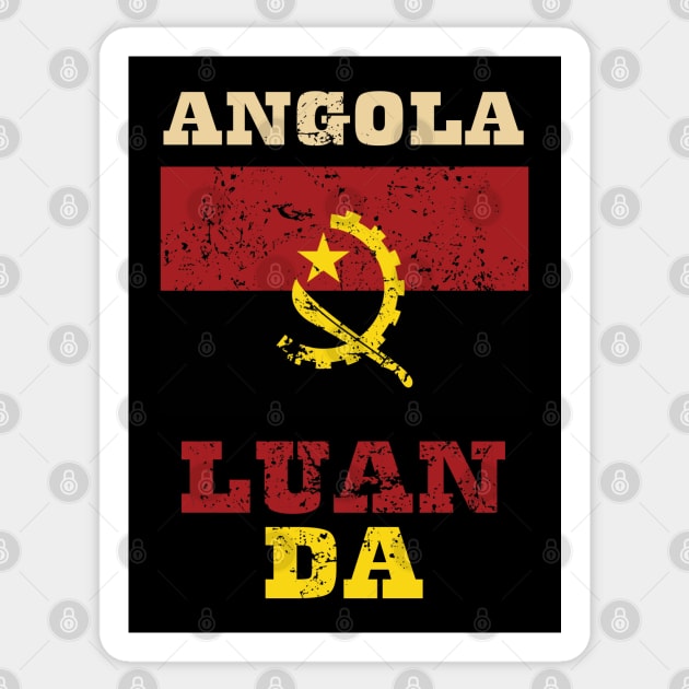 Flag of Angola Sticker by KewaleeTee